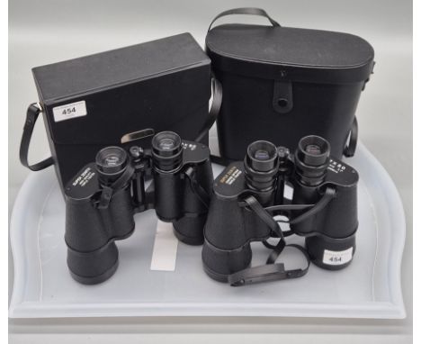 Two sets of Super Zenith binoculars with travel cases [7X50s] [10X50s] 