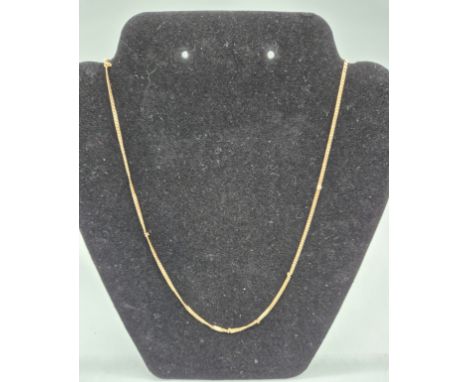9ct yellow gold curb chain necklace. [50cm length][3.16grams] 