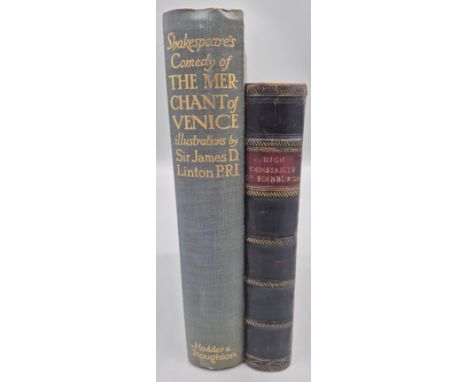 Two Book- Shakespeare's Comedy of The Merchant of Venice with illustrations by Sir James D. Linton P.R.I. James D. Marwick, F