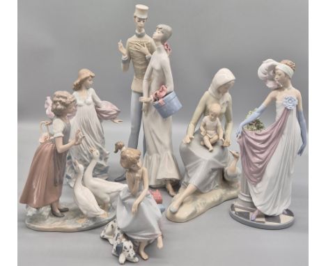 A Crate of Spanish Porcelain Lladro figurines [All as found] 
