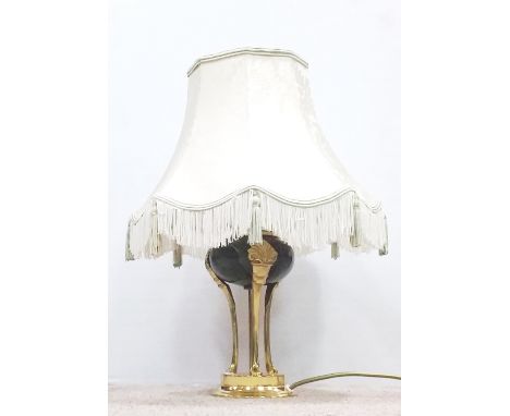 Brass Table Lamp & Shade