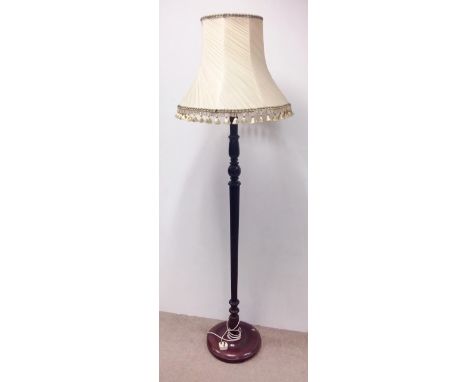 Mahogany Standard Lamp & Shade 