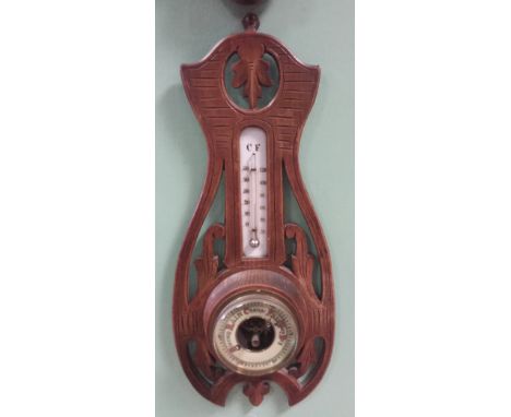 Vintage Oak Barometer 
