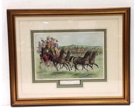 Vict Lithograph in Gilt Frame
