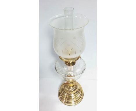 Vict Brass Oil Lamp with Duplex Burner