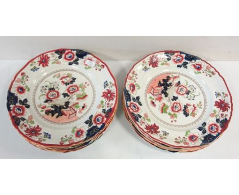 Set of 12 Ashworth Dinner Plates