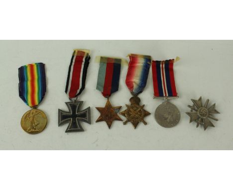 A WWI medal group awarded to T2-12245 driver L Meadows of the Army service corpsComprising 1914 star (mons) and War Civilisat