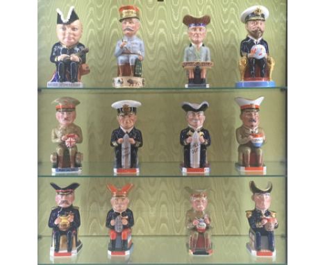 A rare full set of twelve Wilkinson and Clarice Cliff toby jugsAllied Commanders of the First World War, issued in Limited Ed