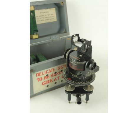A British Air Ministry issued astro compass MK II WWII period The black bodied compass with white numerals, adjusting stand, 