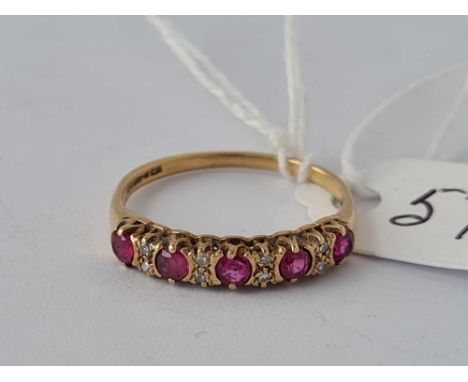 A ruby dress ring 9ct size N  1.5 gms