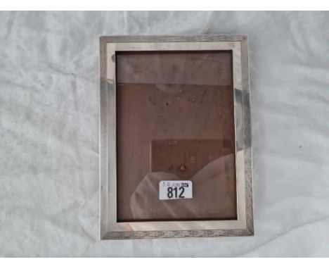 Another photo frame with engine turned decoration, 8" high, Birmingham 1922