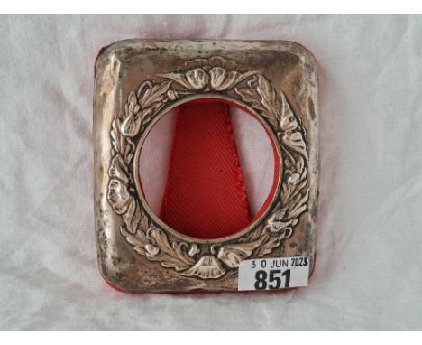 Art Nouveau travelling clock frame. 4.5 inch high. Birmingham 1904