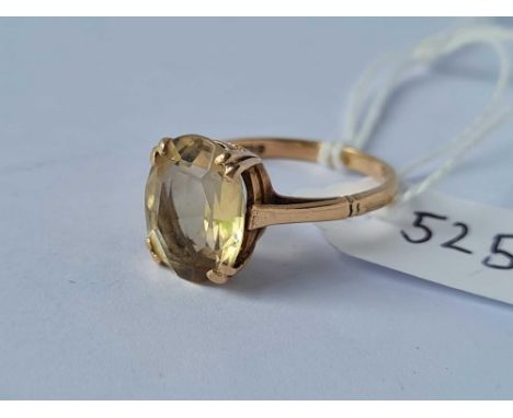 A citrine ring 9ct size O    3 gms