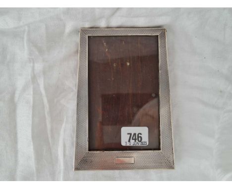 Good oblong photo frame engine turned. 6.5 inch high . Birmingham 1930