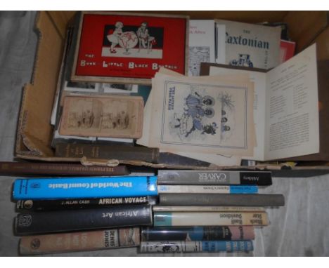 BLACK / NEGRO CULTURE & INTEREST   a box of books & ephemera, incl. prints, sheet music, etc.