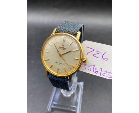 A GOOD OMEGA GENTS SEA-MASTER WRIST WATCH 18CT GOLD WITH SECONDS SWEEP W/O