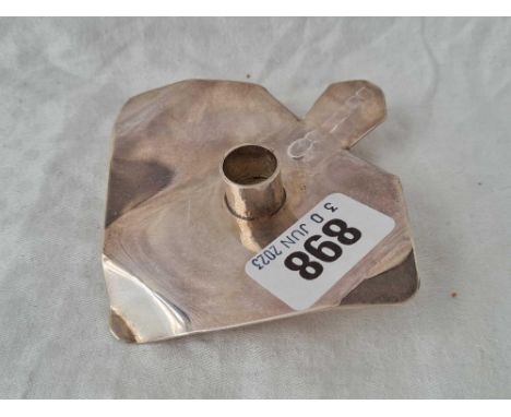 A modern Chamber candlestick, 4" wide, Sheffield 1995? By C de B