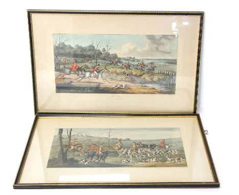 Thomas Sutherland (c.1785-1838), two aquatint prints in colour depicting fox hunting scenes after Henry Alken: 'The Death' an