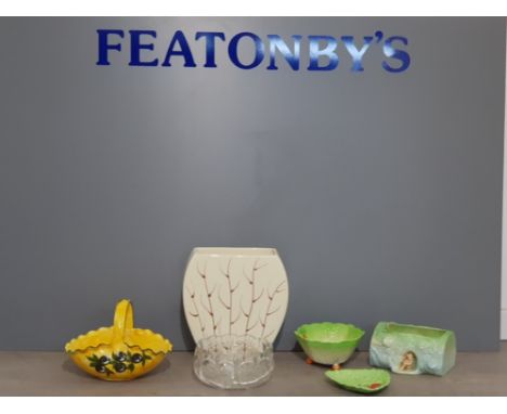 Six items to include lettuce bowl by beswickare a carltonware plate danielle guido fruitbowl etc