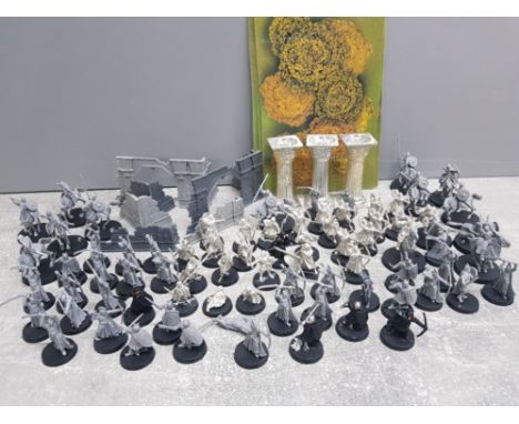 Large variety of games workshop Lord of the rings minatures, forces of good includes elves and men of Gondor plus riders of r