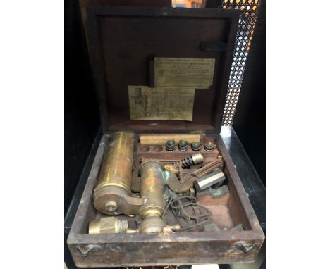 RICHARDS' PATENT STEAM-ENGINE INDICATOR, boxed, along with a dial and a tripod