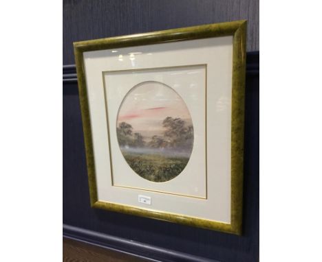 * ALLAN MORGAN (BRITISH b 1952), MORNING MIST oil on board, signed 27cm x 22cm Mounted, framed and under glass