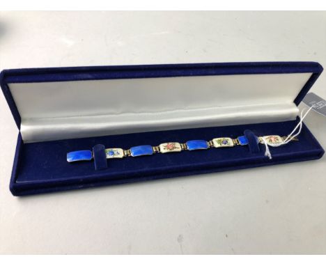 SCANDINAVIAN SILVERGILT AND ENAMEL BRACELET