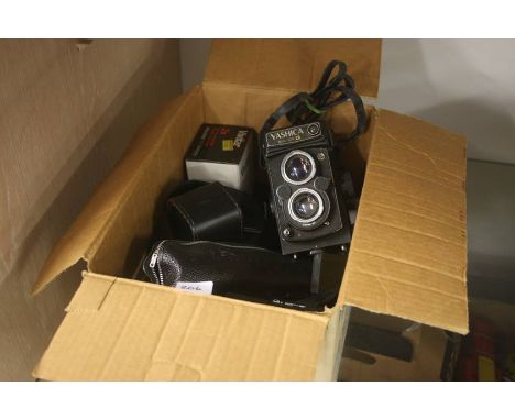 A Yashica Mat 124-G camera etc.