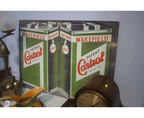 Modern enamel 'Castrol' sign