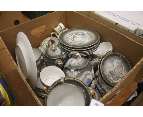 Box of China and a barometer