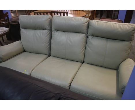 Reclining leather sofa