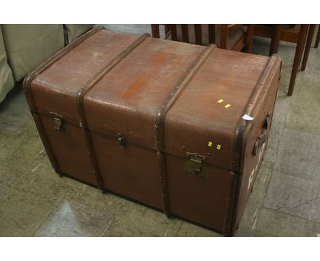 A steamer trunk