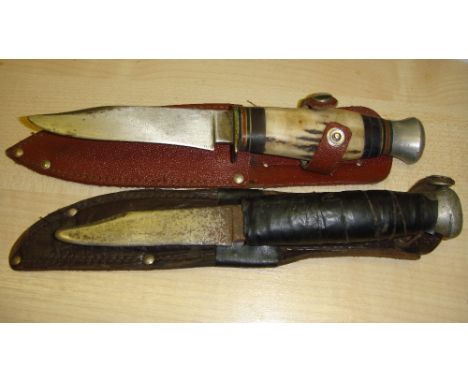 2 x vintage scout knives 