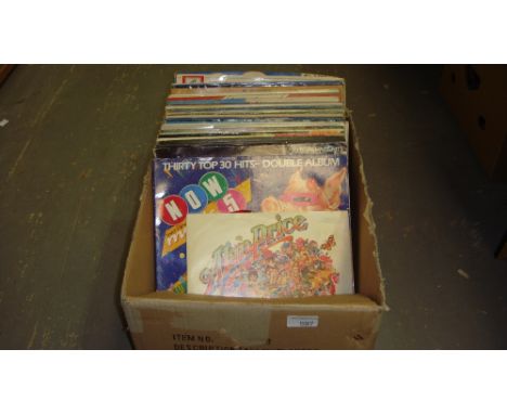 Box of assorted records 70's pop & onwards