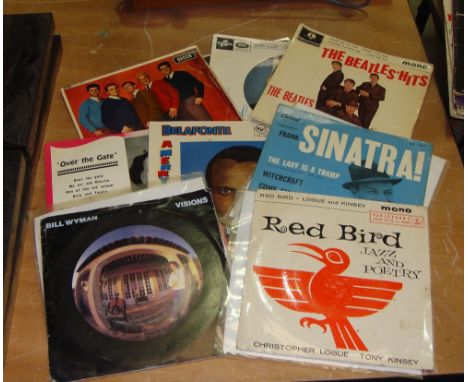 Assorted vinyl EPs and 45s including Beatles Hits GEP 880, Tornadoes, Bernard Miles, Beatles R 084,