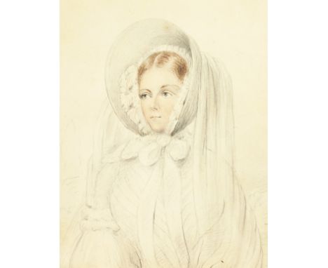 Circle of F.C. Lewis. Portrait of a Young Lady, Inscribed Verso: Mabel Stonestreet Youngest Daughter of Canon G.G. Stonestree