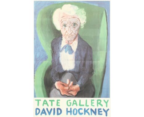 'My Mother, Bridlington', A David Hockney poster for the Tate Gallery 1988 Exhibition, signed in pencil, 29"x19".