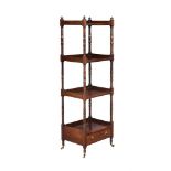 AN EDWARDIAN WHATNOT IN REGENCY STYLE