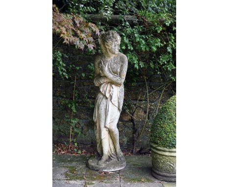 AFTER ANTONIO CANOVA, A STONE COMPOSITION MODEL OF APHRODITE  20TH CENTURY 159cm high, the base 50cm wideProvenance: Widden H