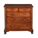 A GEORGE III MAHOGANY CHEST OF DRAWERS