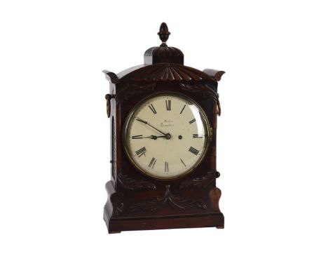 A WILLIAM IV MAHOGANY BRACKET CLOCK  CIRCA 1835, TUCKER, TAUNTON  With twin fusee bell striking movement, the Roman numeral d