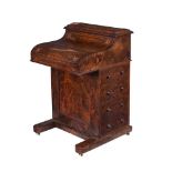 A VICTORIAN BURR WALNUT DAVENPORT