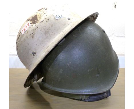 Two Post War helmets. P&amp;P Group 2 (£18+VAT for the first lot and £3+VAT for subsequent lots) 