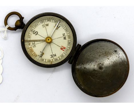 Brass cased compass with broad arrow. Not available for in-house P&amp;P, contact Paul O'Hea at Mailboxes on 01925 659133 