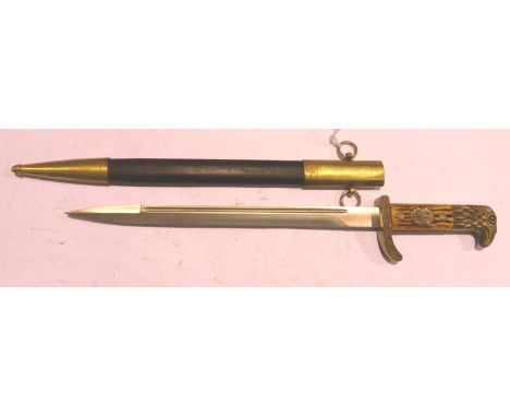 German WWII reproduction ceremonial dagger with scabbard. P&amp;P Group 2 (£18+VAT for the first lot and £3+VAT for subsequen