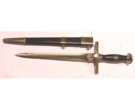 German WWII reproduction ceremonial dagger with scabbard. P&amp;P Group 2 (£18+VAT for the first lot and £3+VAT for subsequen