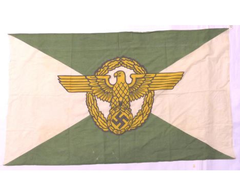 German military Police cotton flag, Post War, 150 x 90 cm, some fraying to LHS. P&amp;P Group 2 (£18+VAT for the first lot an