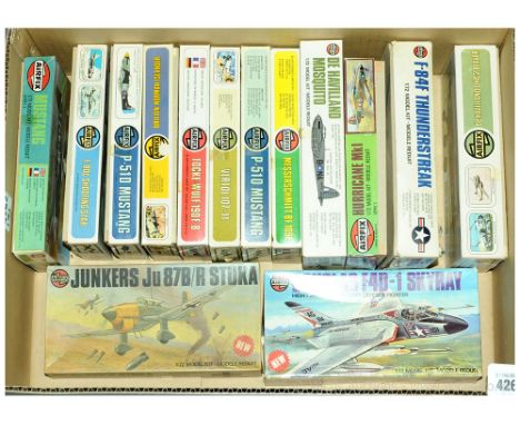 Airfix - a boxed group of 1/72 Scale plastic Military Aircraft Kits which includes some earlier issues to include 03030-0 (Se