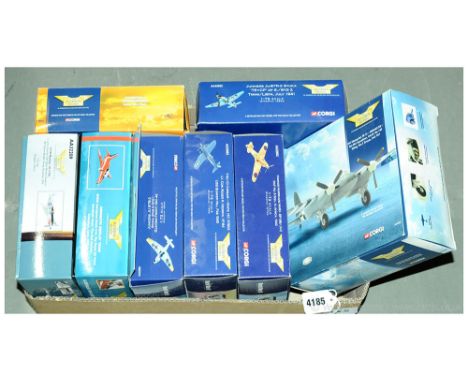 Corgi (Aviation Archive) - a boxed group of 1/72 Scale Military Aircraft to include AA32502 (World War II - Europe &amp; Afri