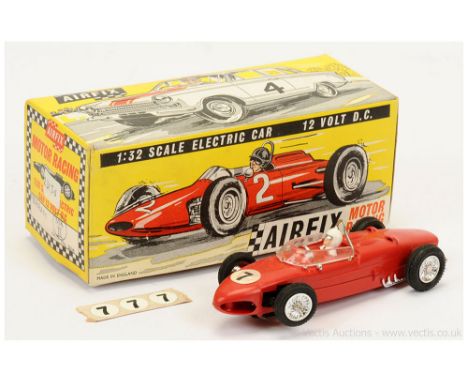 Airfix (1/32 Scale) Slot Car 5035 Ferrari Racing Car - red, figure driver, race number 7 to front - also comes accompanied wi